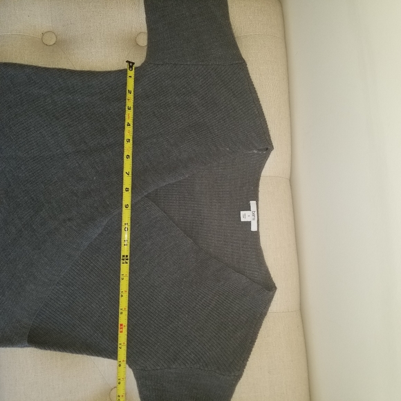 Bar III Surplice Sweater Heather Grey - Picture 5 of 10